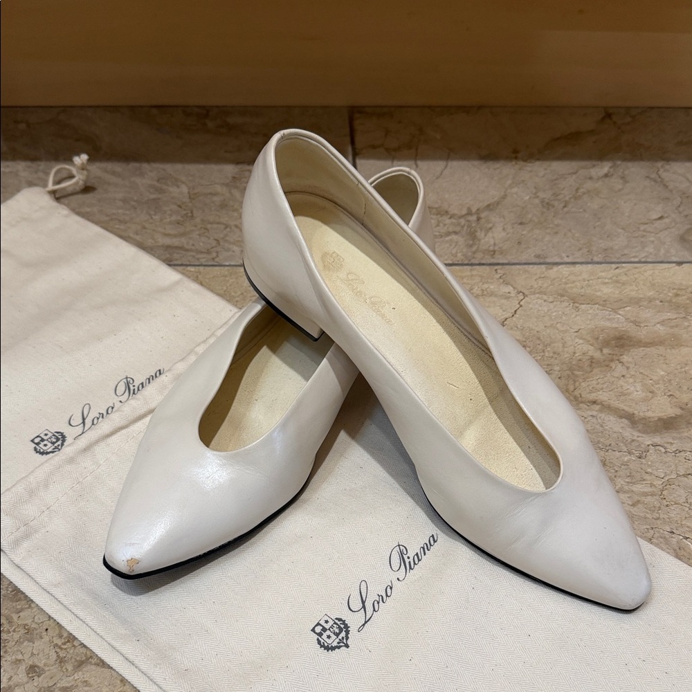 Loro Piana Cream Women's Flats